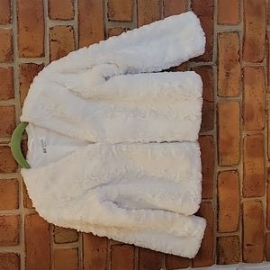 H&M girls faux fur jacket size 8-10